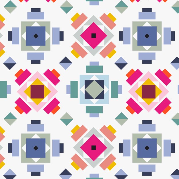 Diseño de patrones geométricos coloridos planos