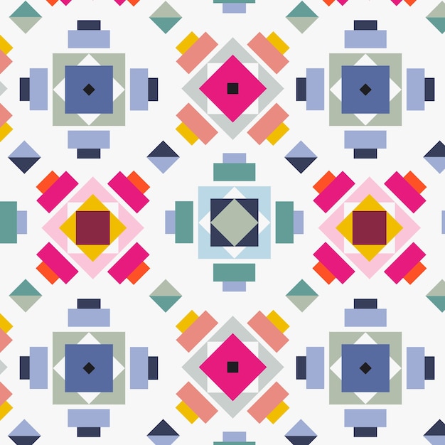 Diseño de patrones geométricos coloridos planos