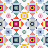 Vector gratuito diseño de patrones geométricos coloridos planos