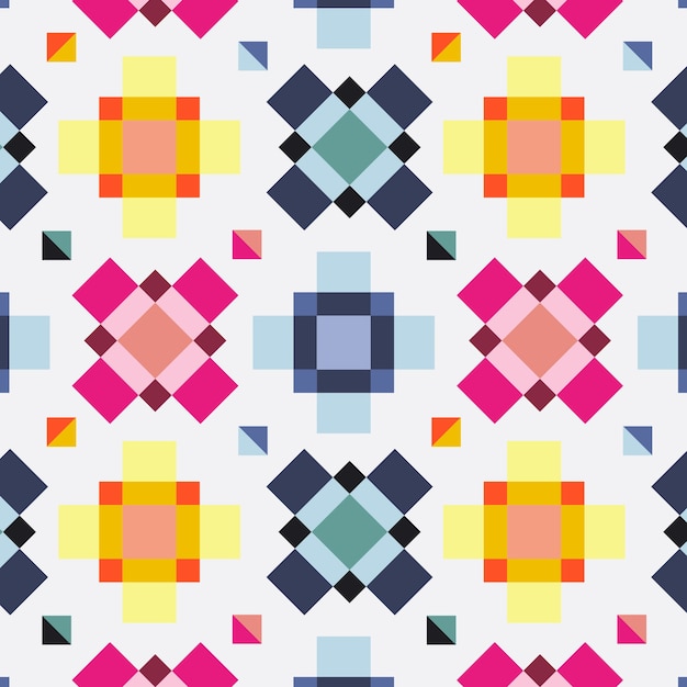 Diseño de patrones geométricos coloridos planos