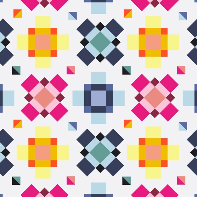 Diseño de patrones geométricos coloridos planos
