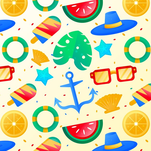 Diseño de patrones de gradiente para la temporada de verano