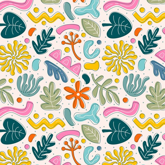 Diseño de patrones de matice coloridos dibujados a mano