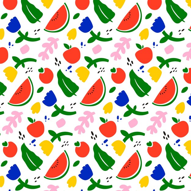 Diseño de patrones de matice coloridos dibujados a mano