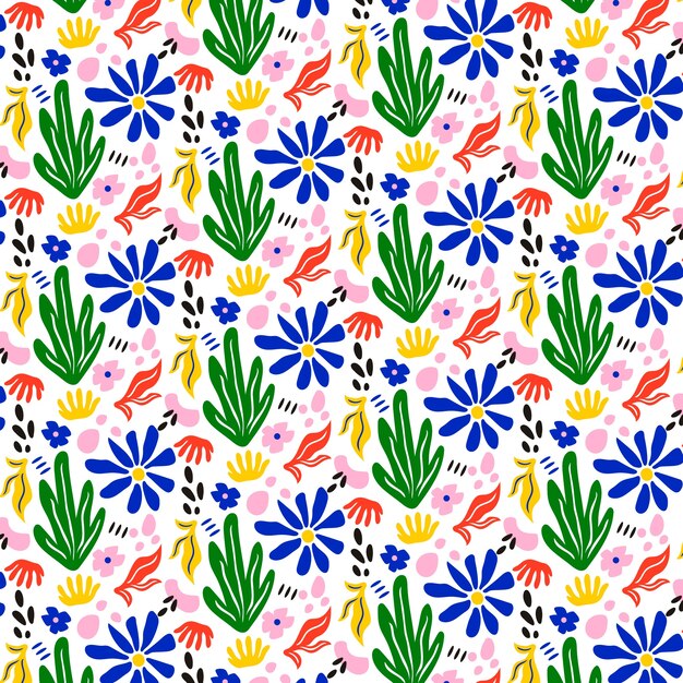 Diseño de patrones de matice coloridos dibujados a mano