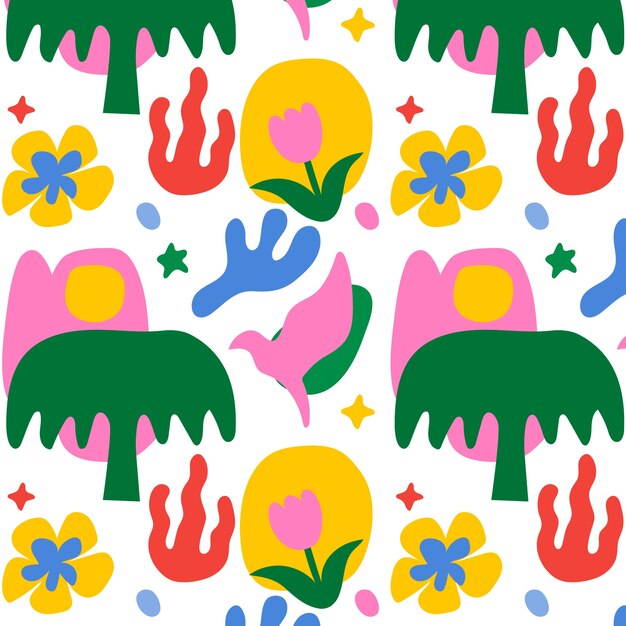 Diseño de patrones de matice coloridos dibujados a mano