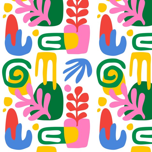 Diseño de patrones de matice coloridos dibujados a mano