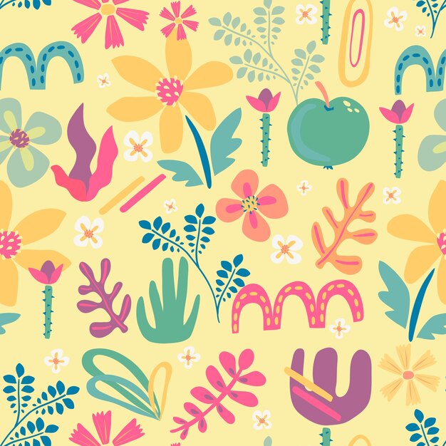 Diseño de patrones de matice coloridos dibujados a mano