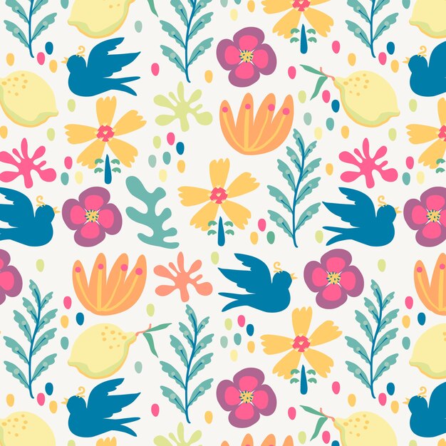 Diseño de patrones de matice coloridos dibujados a mano