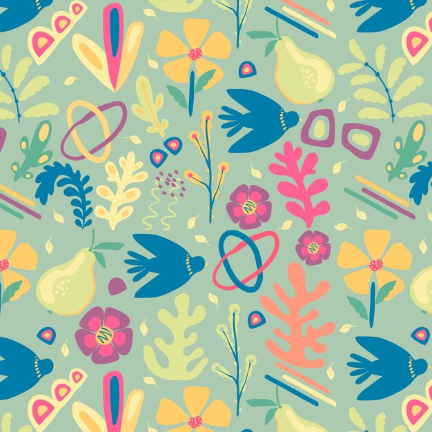 Diseño de patrones de matice coloridos dibujados a mano