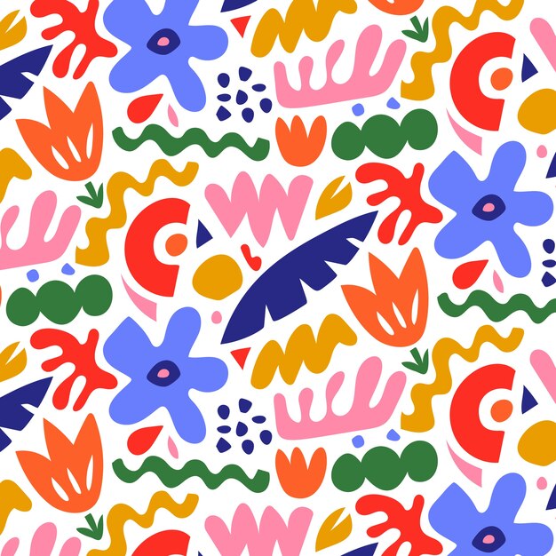 Diseño de patrones de matice coloridos dibujados a mano