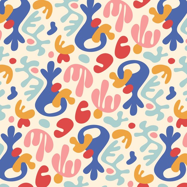 Diseño de patrones de matice coloridos dibujados a mano