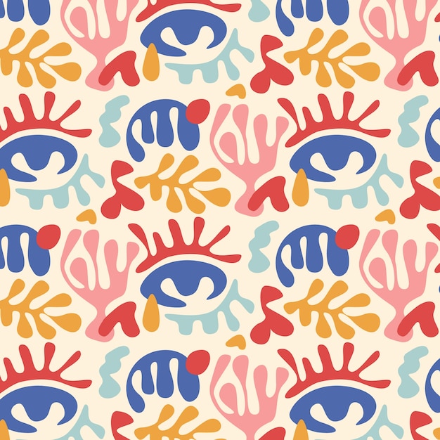 Diseño de patrones de matice coloridos dibujados a mano