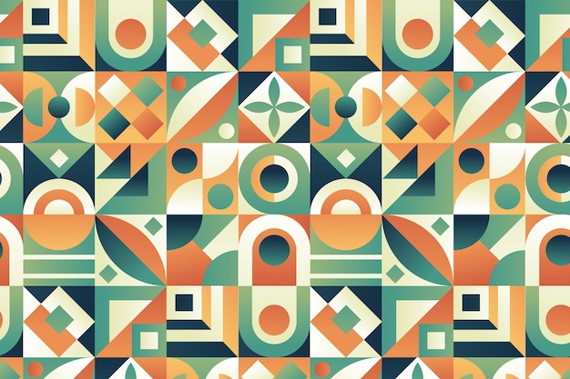 Diseño de patrones de mosaico geométrico en gradiente