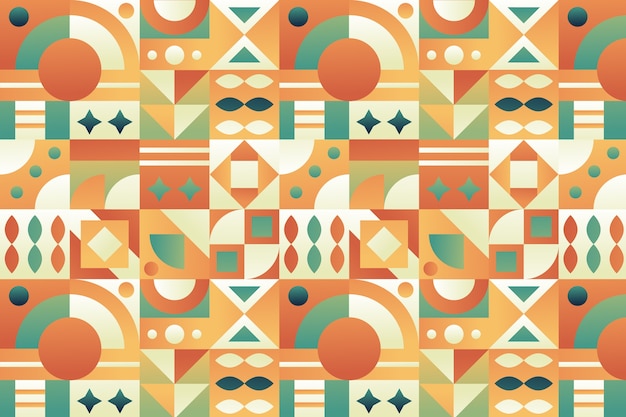 Diseño de patrones de mosaico geométrico en gradiente