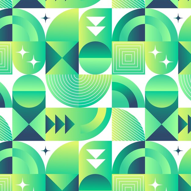 Diseño de patrones de mosaico geométrico en gradiente