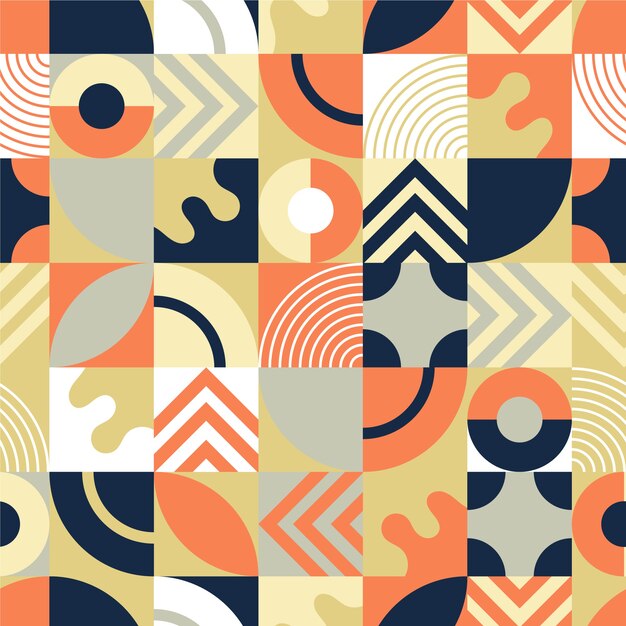 Diseño de patrones de mosaico geométrico plano