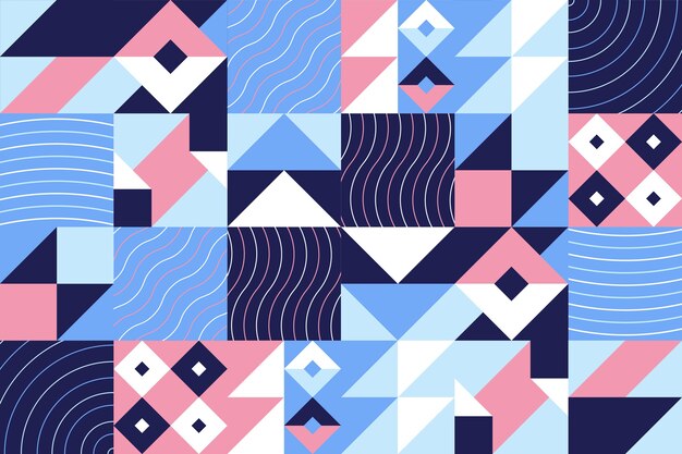 Diseño de patrones de mosaico geométrico plano