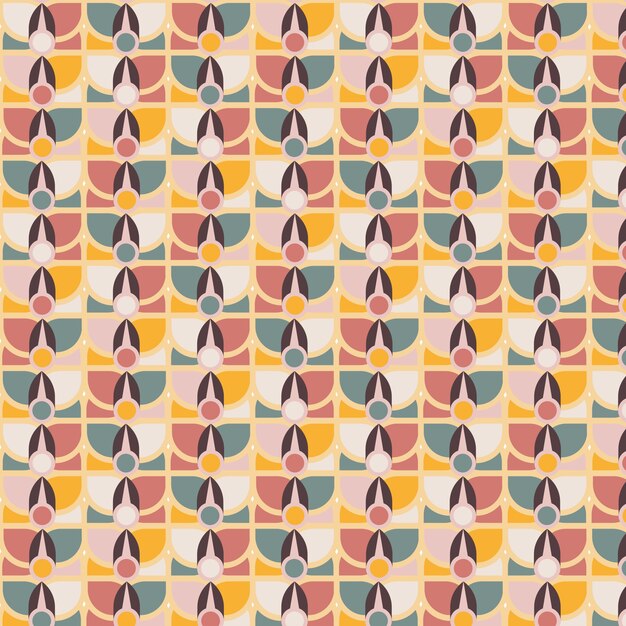 Diseño de patrones de mosaico geométrico plano