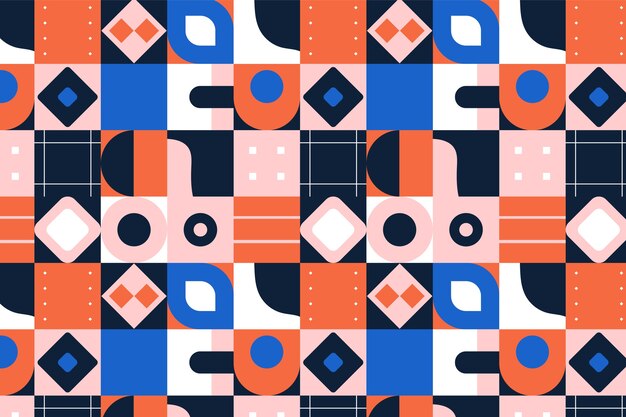 Diseño de patrones de mosaico geométrico plano