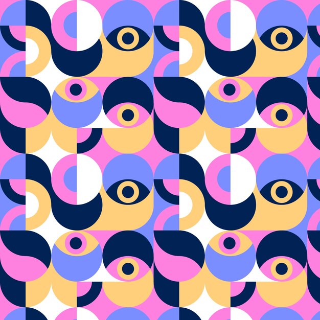 Diseño de patrones de mosaico geométrico plano
