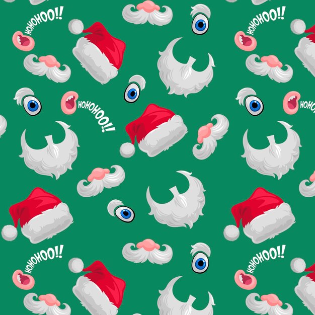 Diseño de patrones navideños dibujados a mano