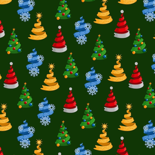 Diseño de patrones navideños dibujados a mano