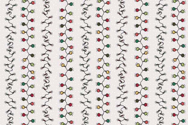 Diseño de patrones navideños dibujados a mano