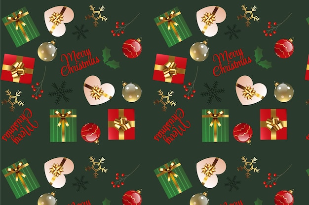 Diseño de patrones navideños en gradiente