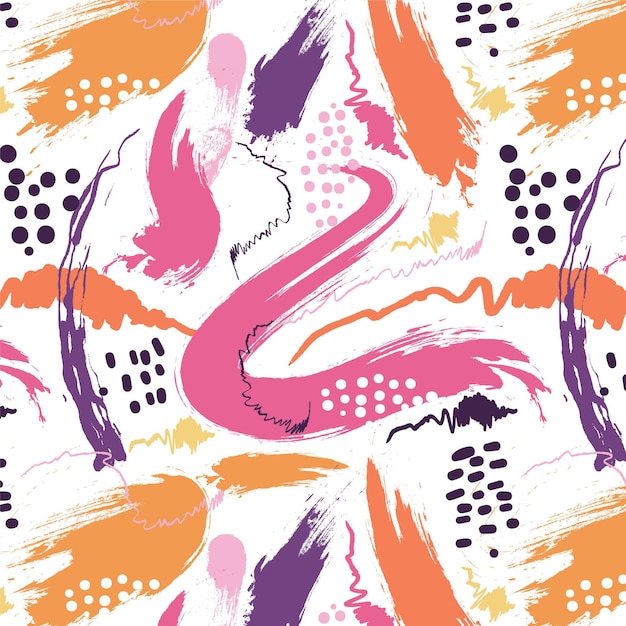 Diseño de patrones de pintura abstracta pintados a mano