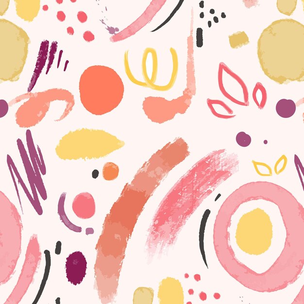 Diseño de patrones de pintura abstracta pintados a mano