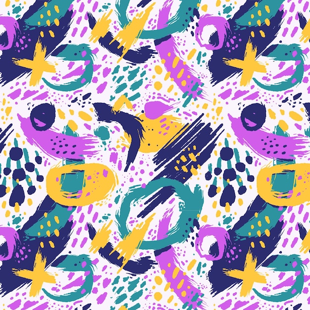 Diseño de patrones de pintura abstracta pintados a mano