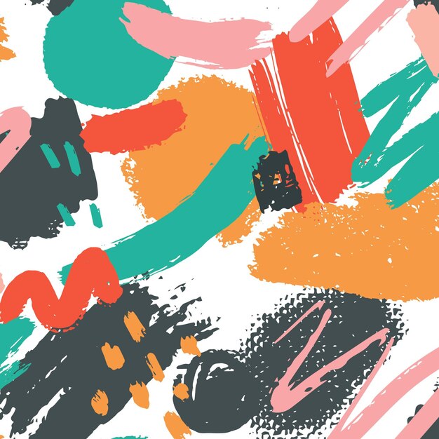 Diseño de patrones de pintura abstracta pintados a mano