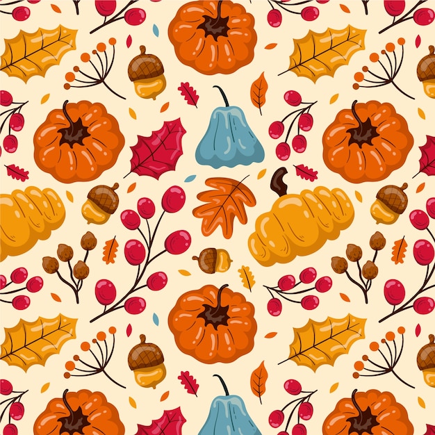 Diseño de patrones planos para la temporada de otoño.