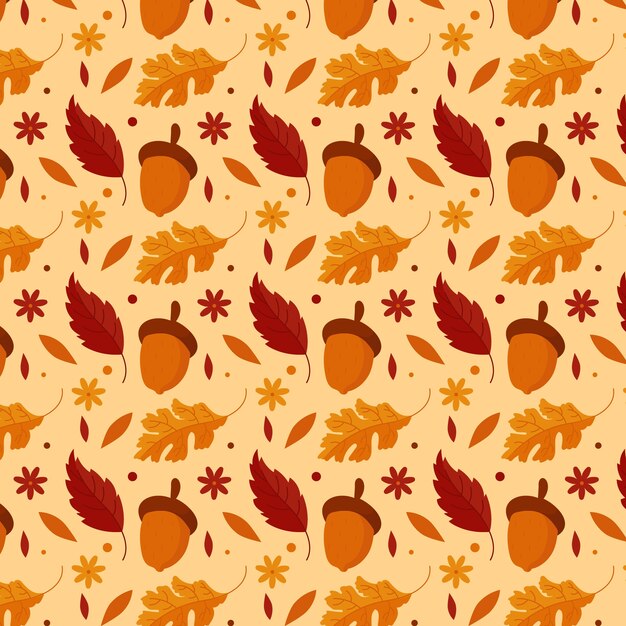Diseño de patrones planos para la temporada de otoño.