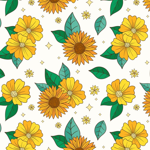 Diseño de patrones planos para la temporada de primavera.