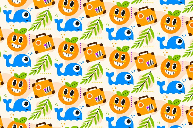 Diseño de patrones planos para la temporada de verano.
