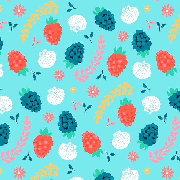 Diseño de patrones planos para la temporada de verano.