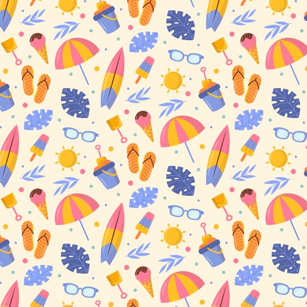 Diseño de patrones planos para la temporada de verano.