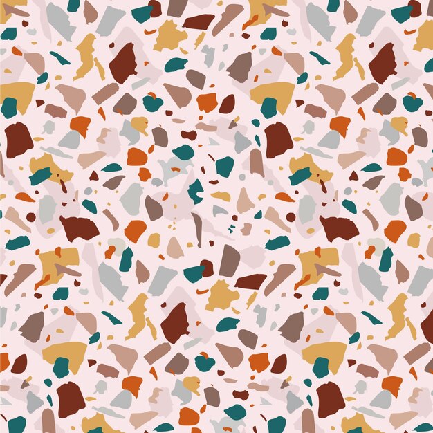 Diseño de patrones de terrazzo coloridos