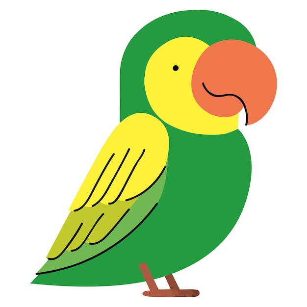 diseño de periquito verde