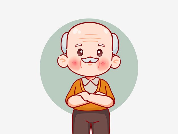 Diseño de personajes para ancianos felices Día de los abuelos Para ancianos o personas mayores