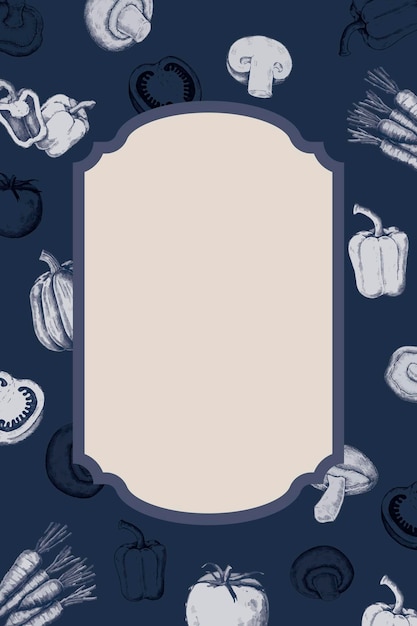 Diseño de placa vegetal en blanco