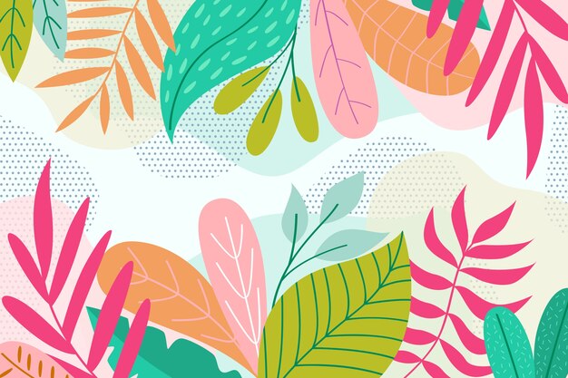 Diseño plano abstracto fondo floral