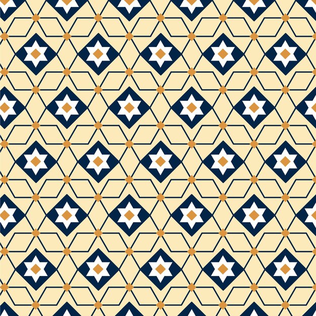 Diseño plano arabesco de patrones sin fisuras
