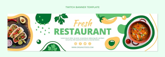 Diseño plano de banner de contracción de alimentos