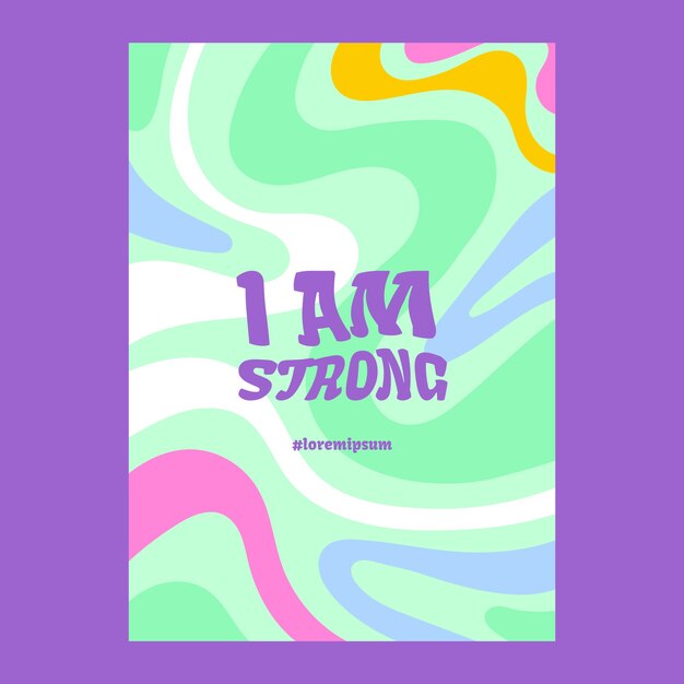 Diseño plano de cartel y2k