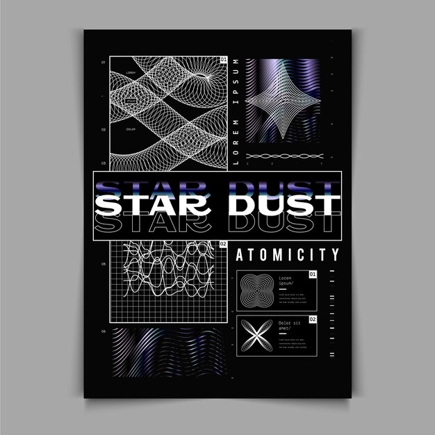 Diseño plano del cartel y2k