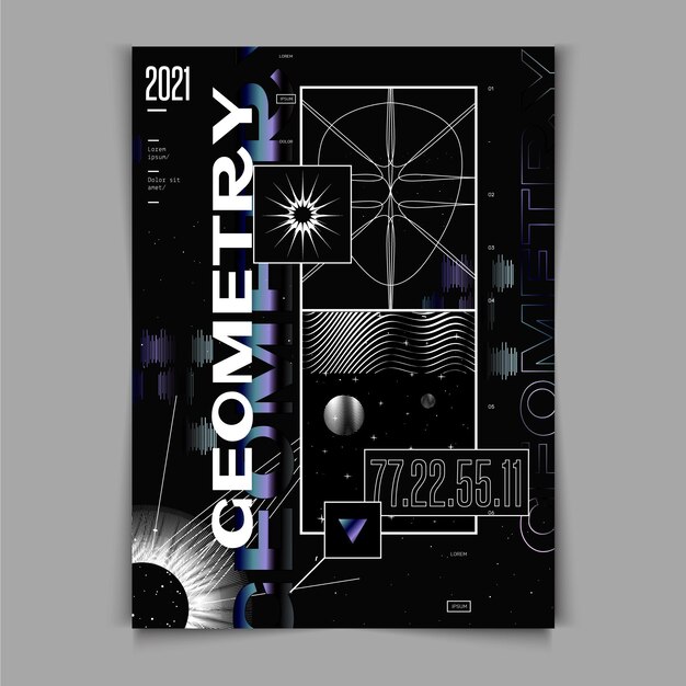 Diseño plano del cartel y2k