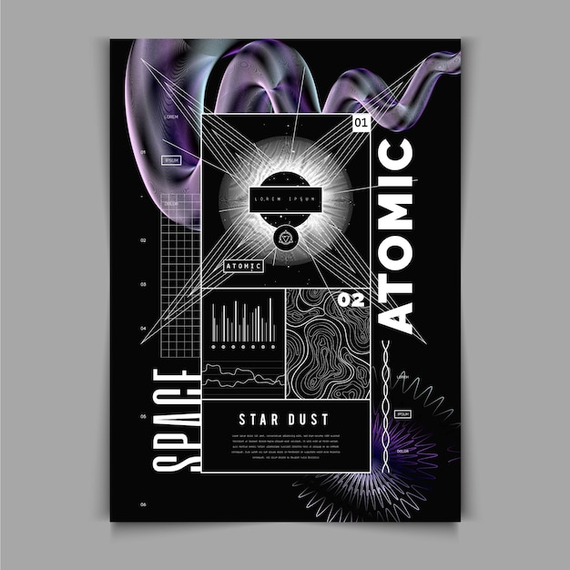 Diseño plano del cartel y2k